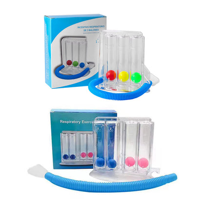 3/4 Balls Breathing Trainer Lung Function Improvement Trainer Respiratory Spirometry Breath Exerciser Measurement Tools