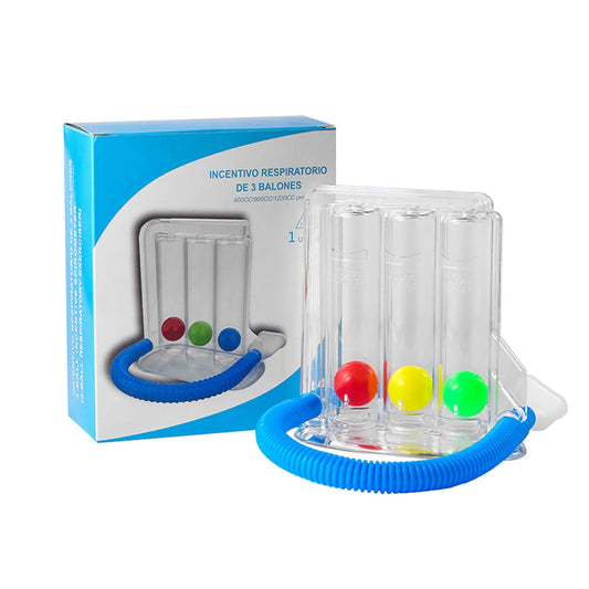 3/4 Balls Breathing Trainer Lung Function Improvement Trainer Respiratory Spirometry Breath Exerciser Measurement Tools