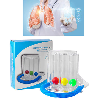 3/4 Balls Breathing Trainer Lung Function Improvement Trainer Respiratory Spirometry Breath Exerciser Measurement Tools