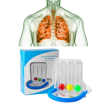 3/4 Balls Breathing Trainer Lung Function Improvement Trainer Respiratory Spirometry Breath Exerciser Measurement Tools